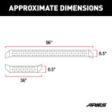 Aries Automotive RidgeStep Running Boards 2055534 Boards, Carbon Steel, Black Powdercoated, Textured, 6 1/2 in. Boards, Dodge, Freightliner, Mercedes-Benz, Set thumbnail 5