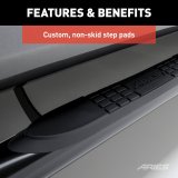Aries Automotive 3 in. Round Side Bars for 2019-2025 RANGER - 203046 Step Bars, Diameter, Steel, Black Powdercoated, Ford, Pair thumbnail 4