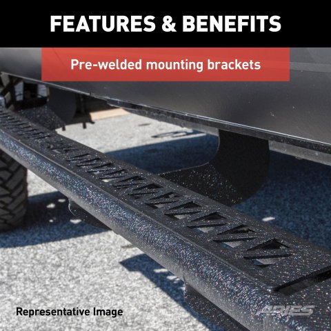 Aries Automotive Rocker Steps for 2019-2025 1500 - 2074112 Step Bars, Nerf Bars, Steel, Textured Black Powdercoated, Ram, Pair thumbnail 3