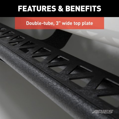 Aries Automotive Rocker Steps for 2019-2025 1500 - 2074112 Step Bars, Nerf Bars, Steel, Textured Black Powdercoated, Ram, Pair thumbnail 6
