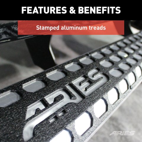 Aries Automotive AdvantEDGE 5.5 in. Side Bars for 2020-2024 EXPLORER - 2555054 Nerf and Step Bars, Bars, Aluminum, Chrome Powdercoated, 75.00 Length, Ford, Pair thumbnail 2