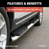 Aries Automotive 4 in. Oval Side Bars for 2019-2021 RANGER - S223046-2 Nerf and Step Bars, Ford, Side, In, Stainless, Pair thumbnail 1
