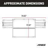 Aries Automotive Grille Guards for 2003-2009 H2 - 4076 Guard, Brush Guard, Steel, Black Powdercoated, Hummer, Each thumbnail 1