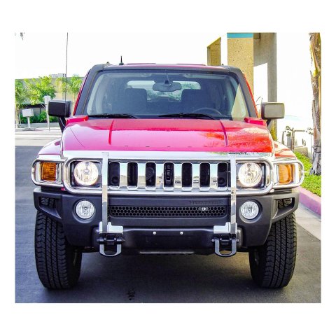 Aries Automotive Grille Guards for 2006-2010 H3, 2009-2010 H3T - 4077-2 Guard, Brush Guard, Stainless Steel, Polished, Hummer, Each thumbnail 1