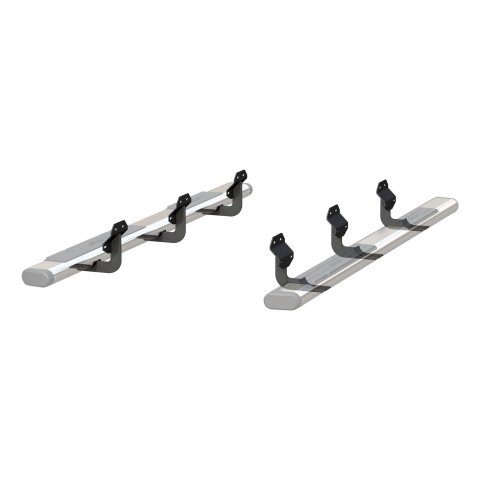 Aries Automotive 6 in. Oval Side Bar Mounting Brackets 4508 Step Brackets, Oval, Ford, Kit