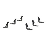 Aries Automotive 6 in. Oval Side Bar Mounting Brackets 4508 Step Brackets, Oval, Ford, Kit thumbnail 2