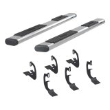 Aries Automotive 6 in. Oval Side Bars 4444001 Step Bars, Stainless Steel, Polished, 6.00 Diameter, 75.00 Length, Chevrolet, GMC, Pair thumbnail 4