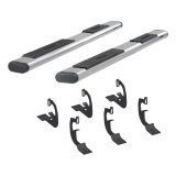 Aries Automotive 6 in. Oval Side Bars 4444003 Step Bars, Stainless Steel, Polished, 6.00 Diameter, 91.00 Length, Chevrolet, GMC, Pair thumbnail 4