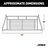ARIES Automotive Headache Racks and Window Guards 111001 Racks, 1999-15 FORD SUPERDUTY (LARGER, MULTI-FIT BLACK) thumbnail 2