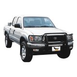 Aries Automotive Grille Guards for 1996-1998 4RUNNER, 1998-2000 TACOMA - 2042 Step Bars, Round Side, 3 inch, Steel, Black Powdercoated, Toyota, Pair thumbnail 1