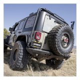 Aries Automotive TrailChaser Rear Bumpers for 2007-2017 WRANGLER, 2018 WRANGLER JK - 2081020 Bumpers, Steel, Black Powdercoated, Textured, Fabricated, Rear, Center Section, Jeep, Each thumbnail 3