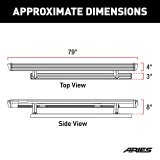 Aries Automotive ActionTrac Powered Running Boards 3047912 Power Boards, ActionTrac, Aluminum, Black Powdercoated, Dodge, Ram, Crew Cab, Kit thumbnail 4