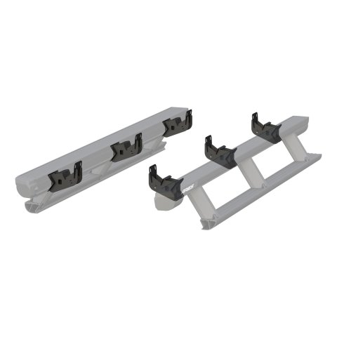 Aries Automotive ActionTrac Mounting Brackets 3025111 Running Board Component, Bracket, ActionTrac, Black Powdercoated, Dodge, Ram, Kit