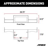 Aries Automotive TrailChaser Winch Reinforcement Brackets for 2020-2024 GLADIATOR, 2018-2024 WRANGLER - 2072102 Mounts, Carbon Steel, Black Powdercoated, 9,500 lbs. Capacity, Bumper, 10 x 4 1/2 in. Pattern, Jeep, Each thumbnail 1