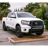 Aries Automotive Big Step 4 in. Round Side Bars for 2007-2021 TUNDRA - AL232013 Bars, Step, Diameter, Aluminum, Black Textured Powdercoated, Toyota, Pair thumbnail 1