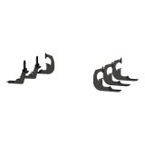 Aries Automotive 6 in. Oval Side Bar Mounting Brackets 4407 Step Brackets, Oval, Chevy, GMC, Kit thumbnail 2
