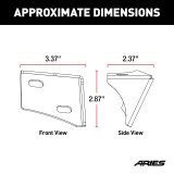 ARIES Automotive Light Mount Brackets AR15800 Windshield Hinge Brackets, 2007-15 JK WINDSHIELD HINGE LIGHT BRACKET thumbnail 7