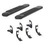 Aries Automotive 6 in. Oval Side Bars for 1997-2003 F-150, 2004 F-150 HERITAGE - 4445022 Step Bars, Aluminum, Black Powdercoated, Gloss, 6.00 Diameter, 53.00 Length, Ford, Pair thumbnail 3