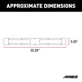 ARIES Automotive Grilles and Grille Inserts PC10OB Guard Face Plate, Pro Series, (2)10In, Ss, 10" TWO OPEN FACE, GLOSS BLACK STEEL thumbnail 3