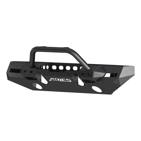 Aries Automotive TrailChaser Front Bumper with Corner and Brush Guards for 2020-2024 GLADIATOR, 2018-2024 WRANGLER - 2082098 Bumpers, Fabricated, Aluminum, Black Powdercoated, Textured, Front, Center Section, Guards, Guard, Jeep, Kit