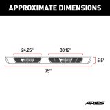 ARIES Automotive Running Boards, Nerf Bars and Rock Sliders 2558053 AscentSteps 2011-2019 Dodge Durango ALL thumbnail 7
