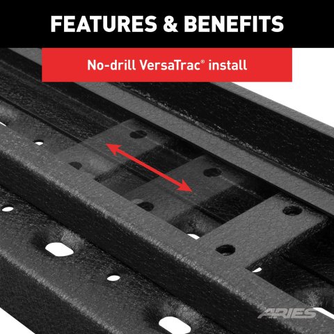 Aries Automotive RidgeStep Running Boards 2055541 Boards, Chevy, GMC, Crew, Black, 2055105 & C2891, Pair thumbnail 4