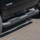 Aries Automotive Big Step 4 in. Round Side Bars for 2019-2025 1500 - AL235045 Nerf and Bars, Step, Sidebars, Ram, Textured Black, Pair thumbnail 2
