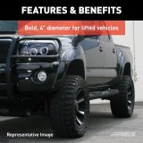 Aries Automotive Big Step 4 in. Round Side Bars for 2019-2025 1500 - AL235045 Nerf and Bars, Step, Sidebars, Ram, Textured Black, Pair thumbnail 5