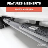 Aries Automotive Big Step 4 in. Round Side Bars for 2019-2025 1500 - AL235045 Nerf and Bars, Step, Sidebars, Ram, Textured Black, Pair thumbnail 7