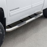 Aries Automotive 3 in. Round Side Bars 204013-2 Step Bars, Diameter, Stainless Steel, Polished, Chevy, GMC, Pair thumbnail 1