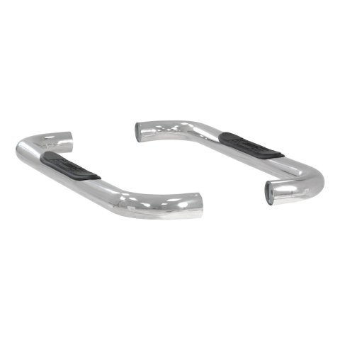 Aries Automotive 3 in. Round Side Bars 204018-2 Step Bars, Diameter, Stainless Steel, Polished, Chevy, GMC, Pair thumbnail 2