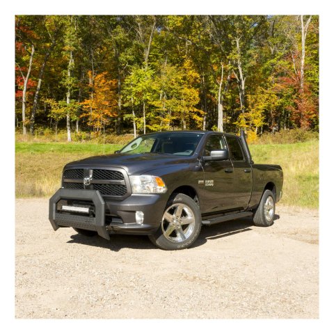 Aries Automotive AdvantEDGE 5.5 in. Bull Bars for 2011-2018 1500, 2019-2024 1500 CLASSIC, 2009-2010 RAM - 2165000 Grille Guard, Bar, in., 1-Piece, Aluminum, Black Powdercoated, Dodge, Ram, Each thumbnail 1