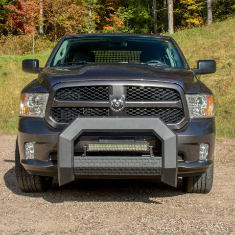Aries Automotive AdvantEDGE 5.5 in. Bull Bars for 2011-2018 1500, 2019-2024 1500 CLASSIC, 2009-2010 RAM - 2165000 Grille Guard, Bar, in., 1-Piece, Aluminum, Black Powdercoated, Dodge, Ram, Each thumbnail 2