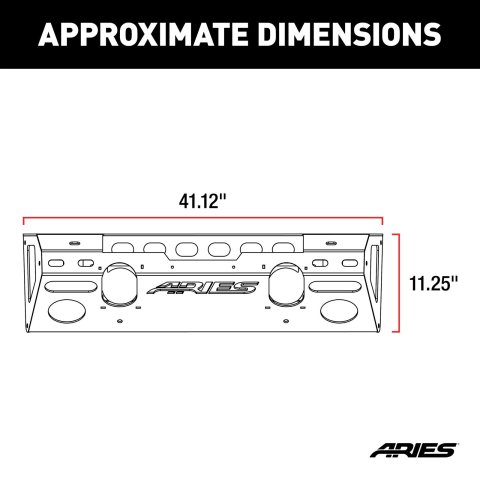 Aries Automotive TrailChaser Front Bumpers for 2007-2017 WRANGLER, 2018 WRANGLER JK - 2081001 Bumper, Front, Modular, Center, 07-17 ALL thumbnail 8