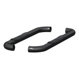 Aries Automotive 3 in. Round Side Bars 205039 Nerf and Step Bars, Steel, Black, Polished, Powdercoated, 3.00 in, Diameter, Dodge, Pair thumbnail 3