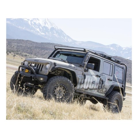 Aries Automotive TrailChaser Front Bumper with Corner and Brush Guards for 2007-2017 WRANGLER, 2018 WRANGLER JK - 2082056 Bumpers, Fabricated, Steel, Black Powdercoated, Textured, Front, Center Section, Guards, Guard, Jeep, Kit thumbnail 2