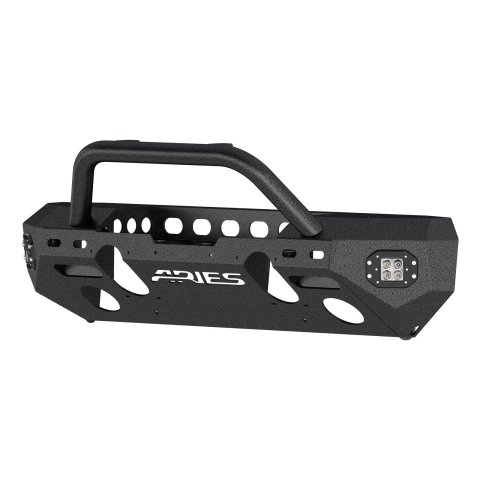Aries Automotive TrailChaser Front Bumper with Corner and Brush Guards for 2007-2017 WRANGLER, 2018 WRANGLER JK - 2082056 Bumpers, Fabricated, Steel, Black Powdercoated, Textured, Front, Center Section, Guards, Guard, Jeep, Kit thumbnail 4