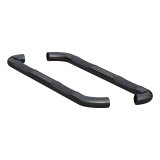 Aries Automotive 3 in. Round Side Bars for 2011-2018 1500, 2019-2024 1500 CLASSIC, 2009-2010 RAM - 215040 Step Bars, Stainless Steel, Black Powdercoated, Gloss, 3.00 Diameter, 73.310 Length, Dodge, Pair thumbnail 2