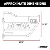 ARIES Automotive Doors 1500200 Tube Doors, Jeep Wrangler JL Front thumbnail 9