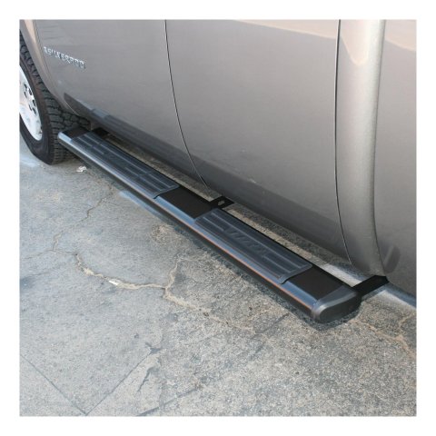 Aries Automotive 6 in. Oval Side Bars B2875 Step Bars, Oval, Aluminum, Black Powdercoated, Pair thumbnail 2