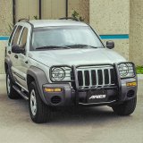 Aries Automotive Grille Guards for 2002-2004 LIBERTY - 1045 Guard, Brush Guard, Steel, Black Powdercoated, Jeep, Each thumbnail 1