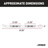 Aries Automotive 3 in. Round Side Bars for 2008-2012 LIBERTY - 201005-2 Step Bars, Side, inch, Stainless Steel, Polished, Jeep, Pair thumbnail 3
