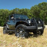 Aries Automotive Pro Series Grille Guards for 2007-2017 WRANGLER, 2018 WRANGLER JK - P1050 Guard, Series, Brush Guard, Steel, Black Texture Powdercoated, Jeep, Each thumbnail 1