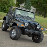 Aries Automotive TrailCrusher Front Bumpers for 1997-2006 WRANGLER - 2156001 Bumper, Fabricated, Steel, Black Powdercoated, Center, Front, Jeep, Each thumbnail 1
