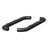 Aries Automotive 3 in. Round Side Bars 215039 Step Bars, Stainless Steel, Black Powdercoated, Gloss, 3.00 Diameter, 53.200 Length, Dodge, Pair thumbnail 4