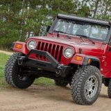 Aries Automotive TrailCrusher Front Bumper with Brush Guards for 1997-2006 WRANGLER - 2186001 Bumper, Fabricated, Steel, Black Powdercoated, Front, Guard, Jeep, Kit thumbnail 1