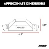 Aries Automotive TrailCrusher Front Bumper with Brush Guards for 1997-2006 WRANGLER - 2186001 Bumper, Fabricated, Steel, Black Powdercoated, Front, Guard, Jeep, Kit thumbnail 3
