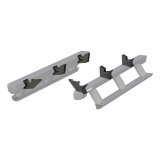 Aries Automotive ActionTrac Mounting Brackets for 2003-2021 4RUNNER, 2005-2023 TACOMA - 3025152 Running Board Component, Bracket, ActionTrac, Black Powdercoated, Toyota, Kit thumbnail 1