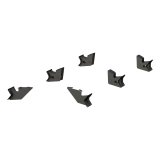 Aries Automotive ActionTrac Mounting Brackets for 2003-2021 4RUNNER, 2005-2023 TACOMA - 3025152 Running Board Component, Bracket, ActionTrac, Black Powdercoated, Toyota, Kit thumbnail 2