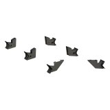 Aries Automotive ActionTrac Mounting Brackets for 2003-2021 4RUNNER, 2005-2023 TACOMA - 3025152 Running Board Component, Bracket, ActionTrac, Black Powdercoated, Toyota, Kit thumbnail 3